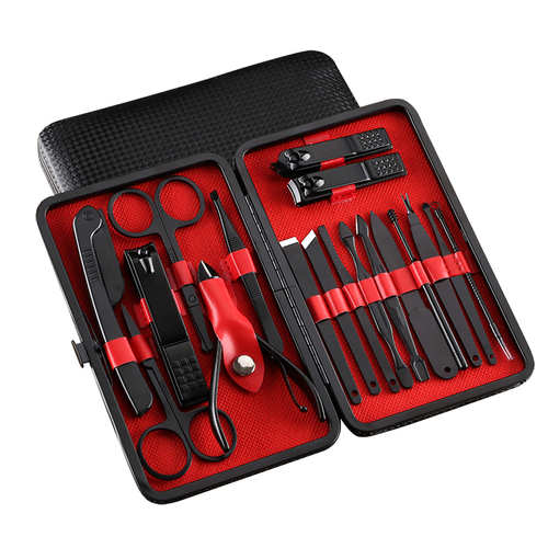 18PCS Manicure Set Pedicure Tools and Nail Clippers Professional Stainless Steel