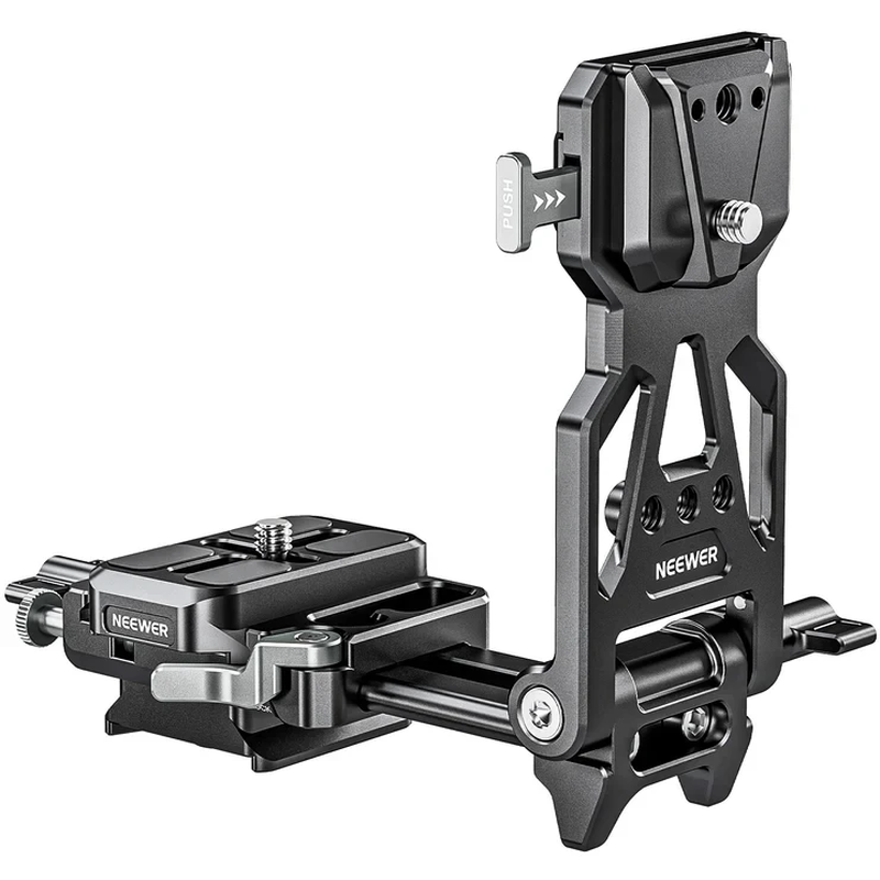 PS015 Pro Foldable V Mount Battery Plate Double Arca Type QR Mounts 180° Flexibl