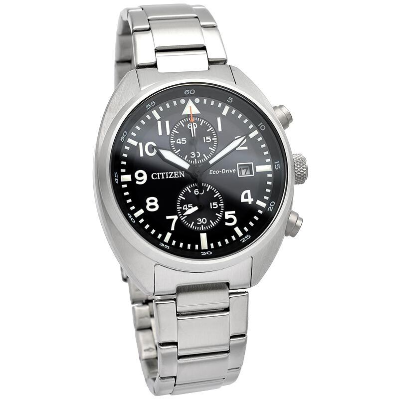Pre-owned Citizen Collection Record Label Ca7040-85e Eco-drive Solar Watch Black Dial