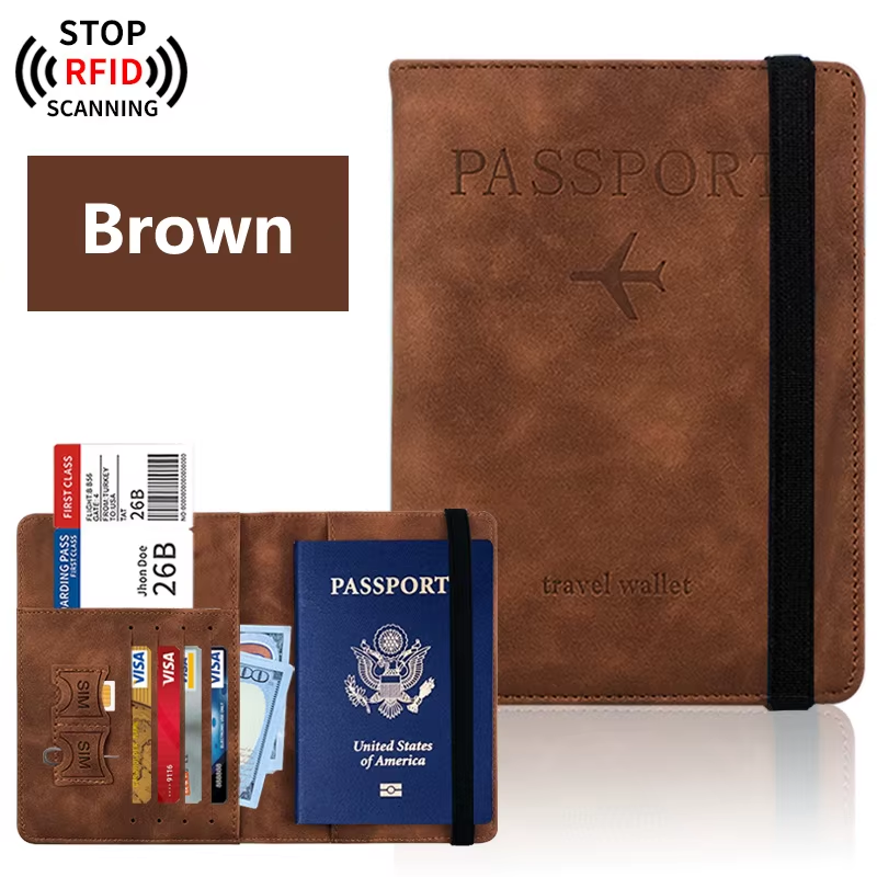 Passport Holder for Travel Essentials Passport Wallet Cover Case for Travel Acce