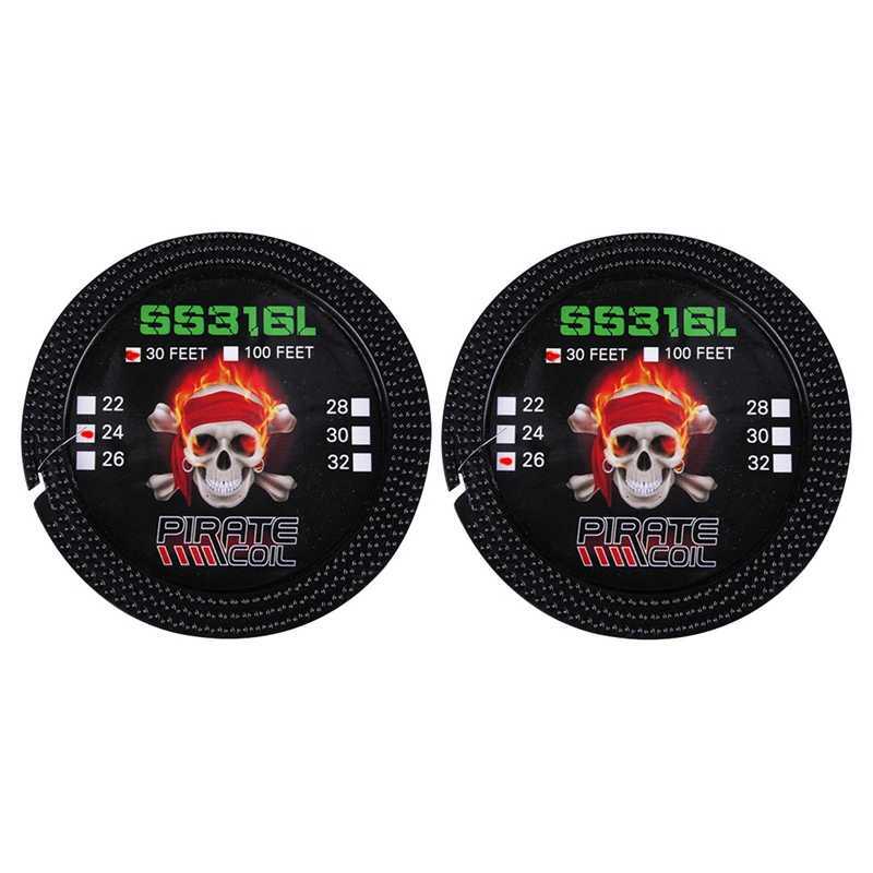 Pirate Coil Wickeldraht Clapton KA1 NI80 SS316L Edelstahl Wire RDA RBA RTA