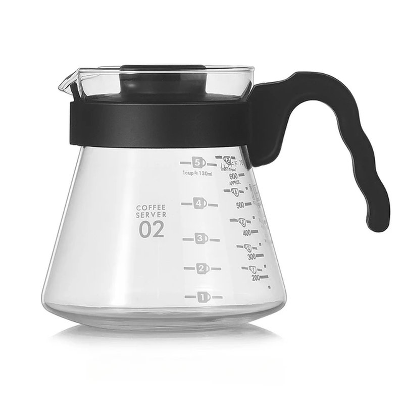 600Ml Glass Coffee Pot Hand Brew Espresso Kettle High Temperature Resistant Filt