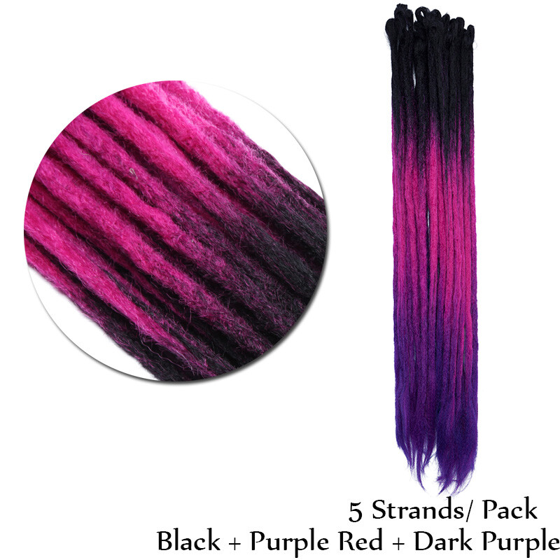 Multi-Color Synthetic Soft Dread Locks Crochet Braid Braiding Hair Extensions US