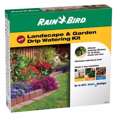 Rain Bird LNDDRIPKIT Black Landscape and Garden Drip Watering Kit