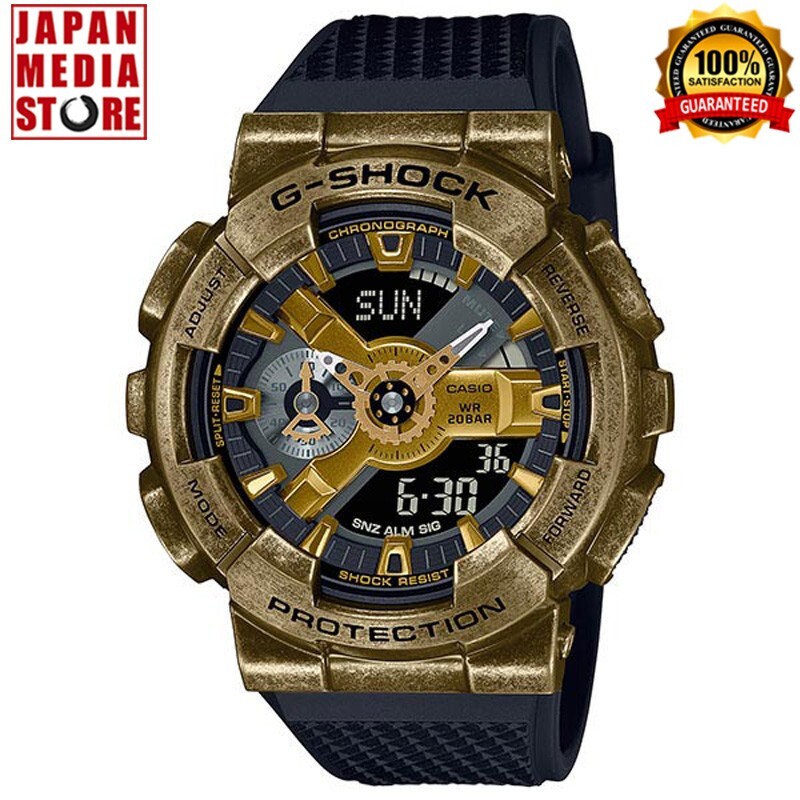 Pre-owned Casio G-shock Gm-110vg-1a9jr Steampunk Metal Case Analog Digital Men Watch