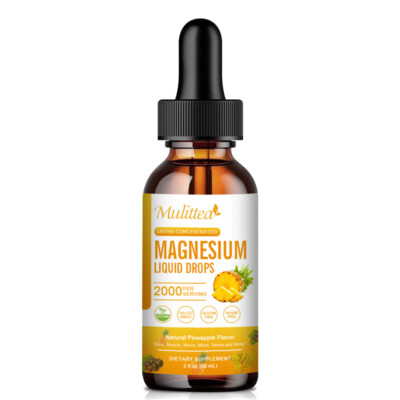 Magnesium Glycinate Supplement 2000mg Magnesium Glycinate Liquid Drops
