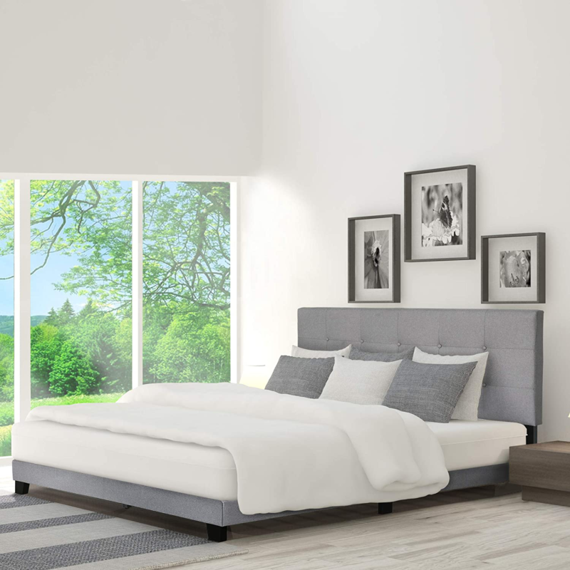 FURINNO Laval Bed Frame, Twin, Glacier