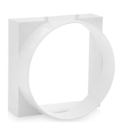 Round Duct Transformer To Extractor Hood 100mm / 90.5mm x 90.5mm Connector