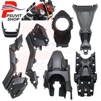 (Super Save 7 pcs) PP Fairing Parts For GROM125 MSX125 2017-2020 Matte Black