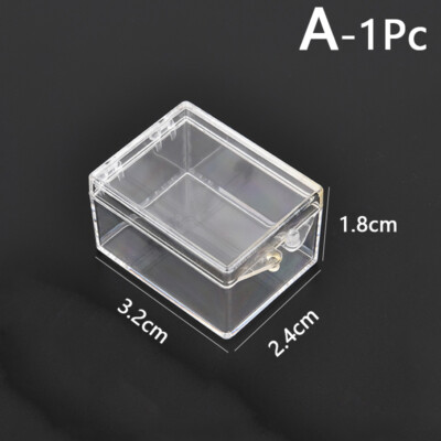 Mini Plastic Box Clear Transparent Rectangular Display Box Desktop Storage Box