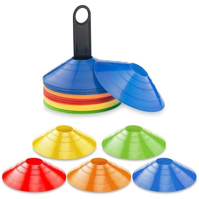 US 10Pcs Agility Soccer Cones Marker Discs Kids Sport Football Training Aid