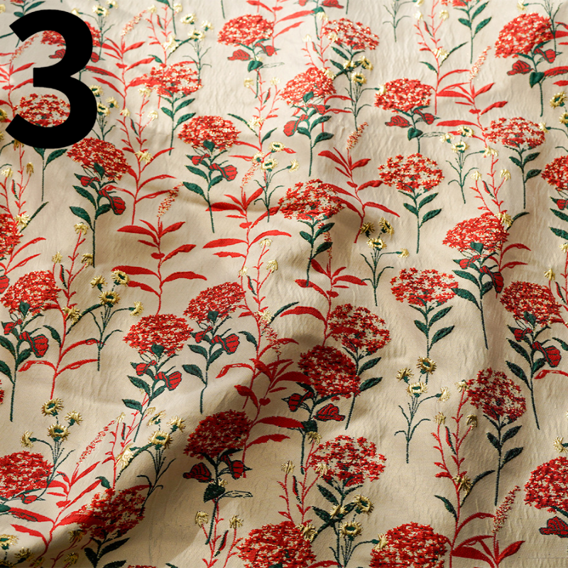DIY Dandelion Pattern Jacquard Fabric Oil Painting Texture Cloth Material Sewing