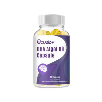 Vegan Omega-3 Algae Oil Capsules 600mg - with EPA, DHA -Supports Healthy Brain