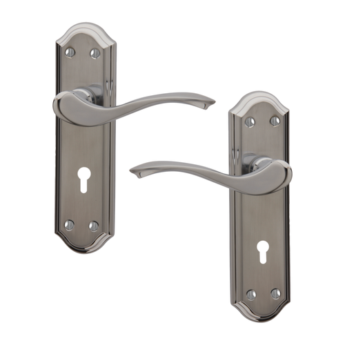UAP Windsor Style Lever on Backplate Internal Door Handle Lever Lock in Chrome
