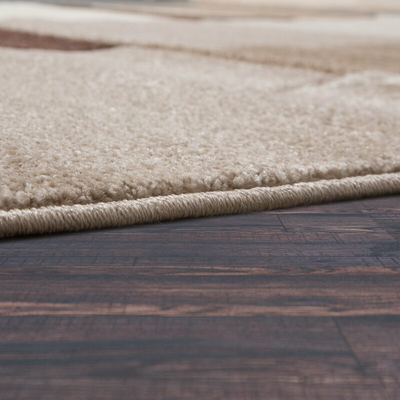 Zipcode Design Teppich Aliana Schokolade Braun Creme Kurzflorteppich Langflor