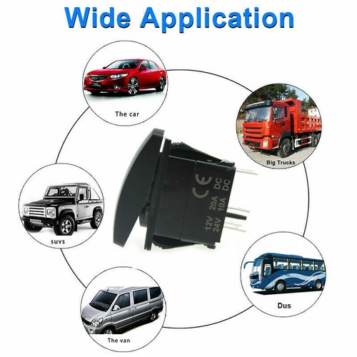 12ft 40A Relay LED Light Bar Wiring Harness Kit + 5Pin Switch Lighted