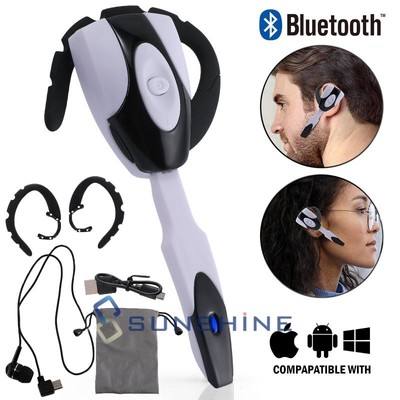Bluetooth 5.0 Ear for PS3 Headset Handsfree Single Ear Hook Earphone with Mic