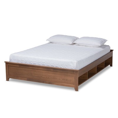 Bowery Hill King Size Ash Walnut Brown Finished Wood Storage