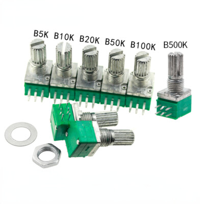 5pcs RK097G B5K/10K/20K/50K/100K 6pin Audio amplifier sealed Dual potentiometer