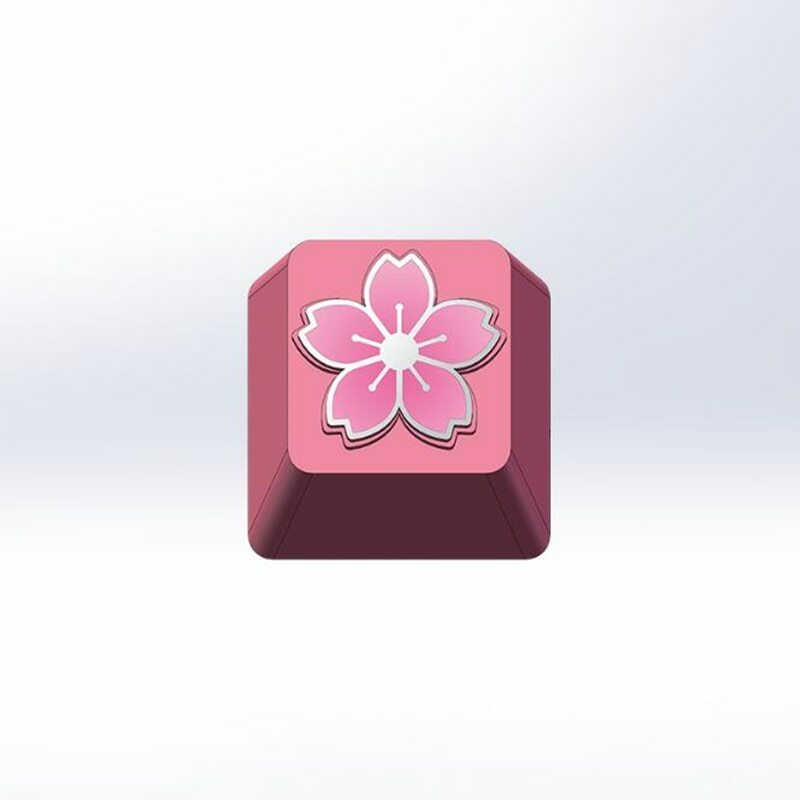 1 Custom Metal Sakura Cherry Blossom Keycap For Mechanical Keyboard Anime