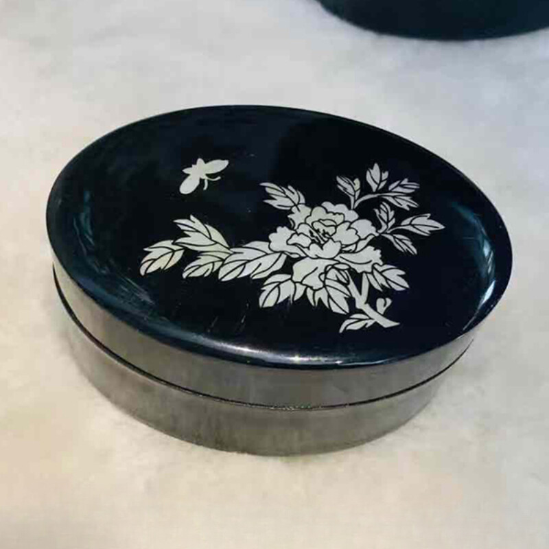 1X Chinese Pearl Eggshell Inlaid Lacquerware Jewellery Organiser Case Gift Box