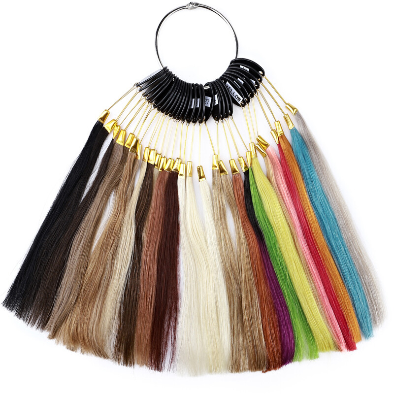 S Hair Extensions Color Ring Chart 100% Remy Human Hair For Salon Usps