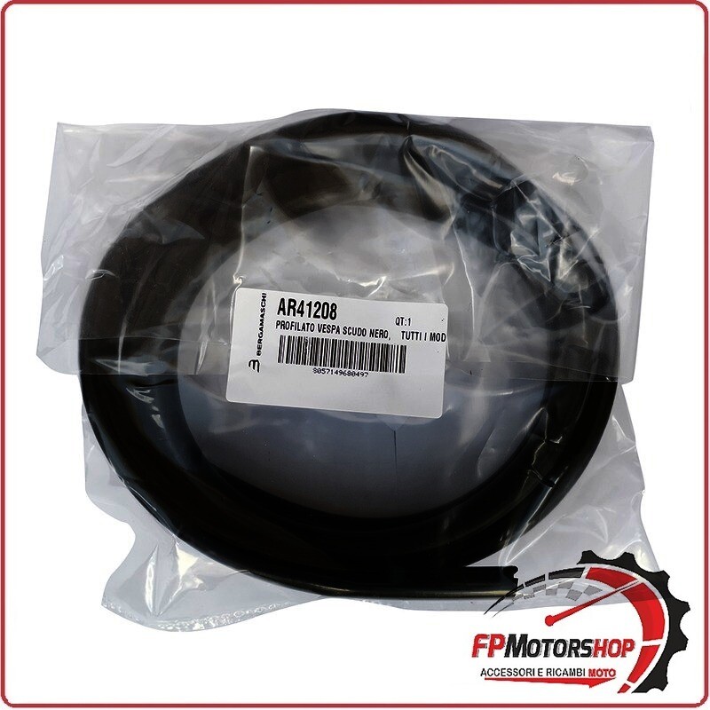 PROFILATO GUARNIZIONI GOMMA PER VESPA SCUDO NERO TUTTI I MODELLI ARIETE 08973