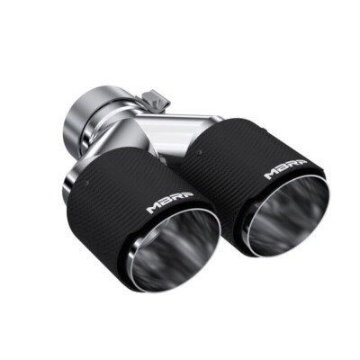 MBRP T5183CF for 3in ID / Dual 4in OD Out Staggered L 9.37in / R 9.87in Dual Wa