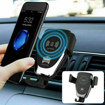 Wireless Automatic Clamping Smart Sensor Car Phone Holder Fast Charger Mount 10W