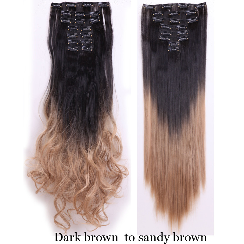 CLEARANCE Balayage 100% Real Clip In as Human 8pcs Hair Extension Long Full Head