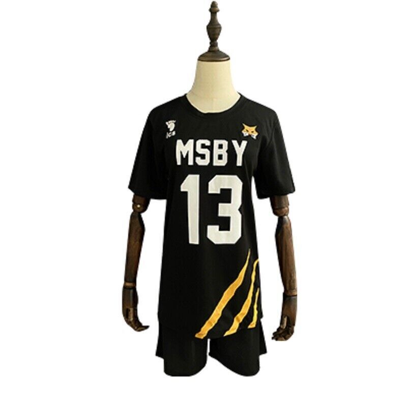 MSBY バレーボールシャツ Mサイズ 13 MIYA Haikyuu!! MSBY Black Jackal NO.13 Uniform Atsumu Miya Model