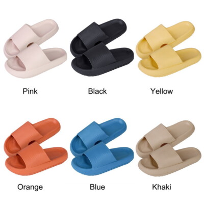 Unisex Anti Slip PILLOW SLIDES Sandals Ultra Soft Bathroom Slippers Cloud Shoes eBay