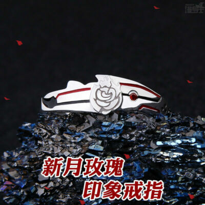 RWBY Ruby Rose Anime Adjustable Sterling 925 silver Ring Cosplay Collection