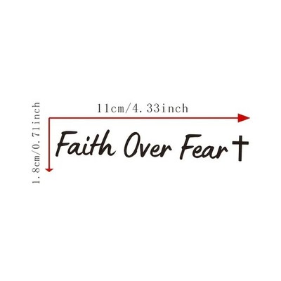 Faith Over Fear Decal, Rear View Mirror Decal, Faith Car Mirror Decal, Bible