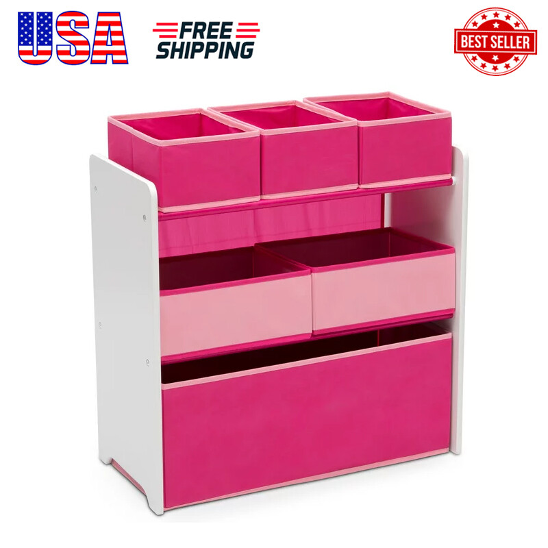Kids Toy Storage Box w/6 Bin Organizer Shelf Playroom Storag