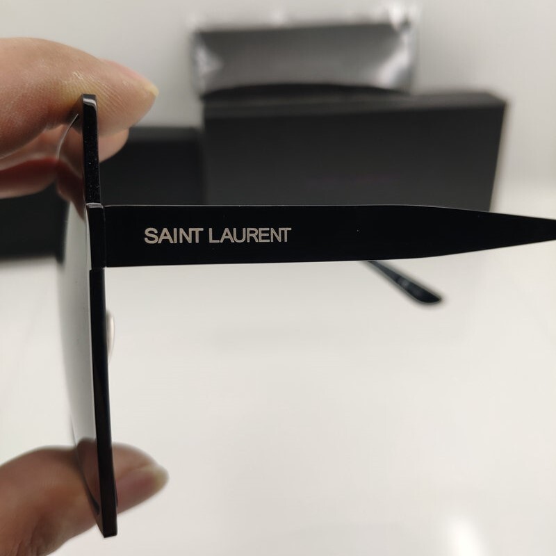Pre-owned Saint Laurent Sl 182 Betty 001 Sunglasses Black Grey Square Authentic In Gray