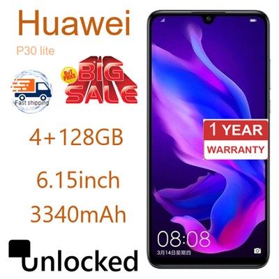 New Huawei P30 Lite 4+128GB Unlocked Android Smartphone Dual SIM 3340mAh