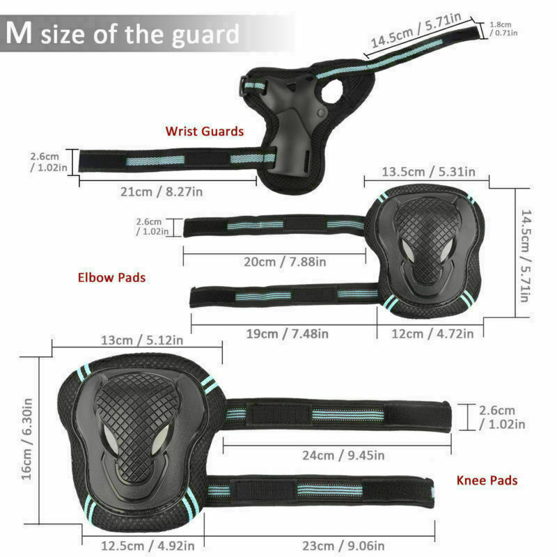 Adult Wrist Elbow Knee Pads Skateboard Roller Skate Bike Protective Gear Guard