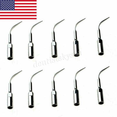 10Pcs Dental Ultrasonic Scaler Tips Scaling GD4 For Satelec/DTE Handpiece KAX