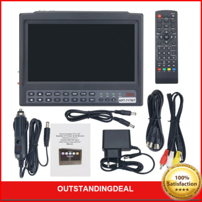 KPT-717S/T 7'' LCD HD Satellite Finder DVB-S2+T2+C Combo Receiver & HD Monitor ot
