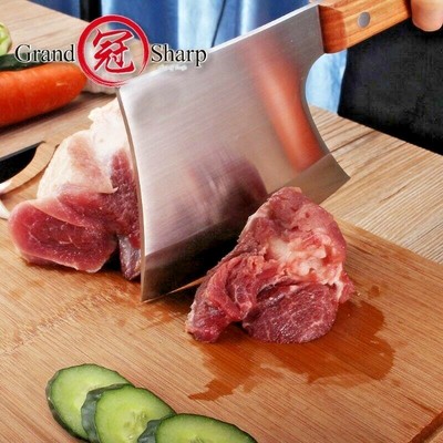 Butcher Axe Knife Forged Big Bone Chef Strong Chopper Ridge Chop Ribs Wood Ax XL