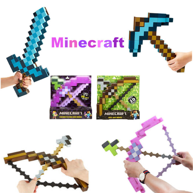 Minecraft Game Transforming Diamond Sword Pickaxe Axe Gun EVA Model Kid Gift Toy