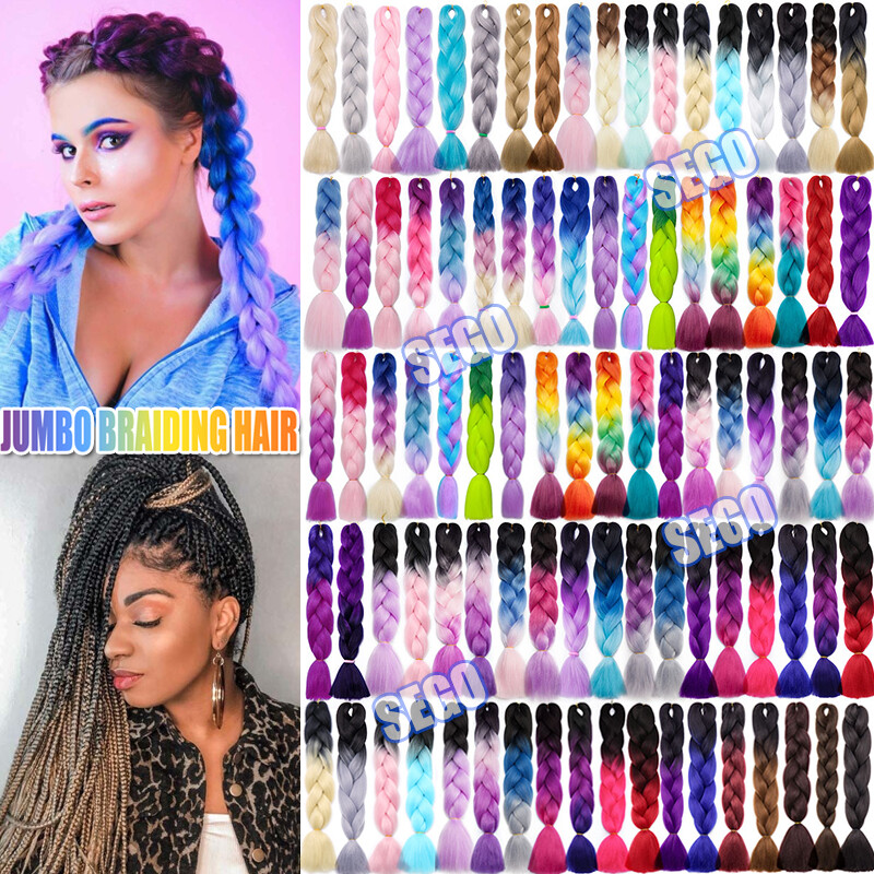 Ful Braiding Hair Synthetic Jumbo Braids Hair Piece Ombre Crochet Twist