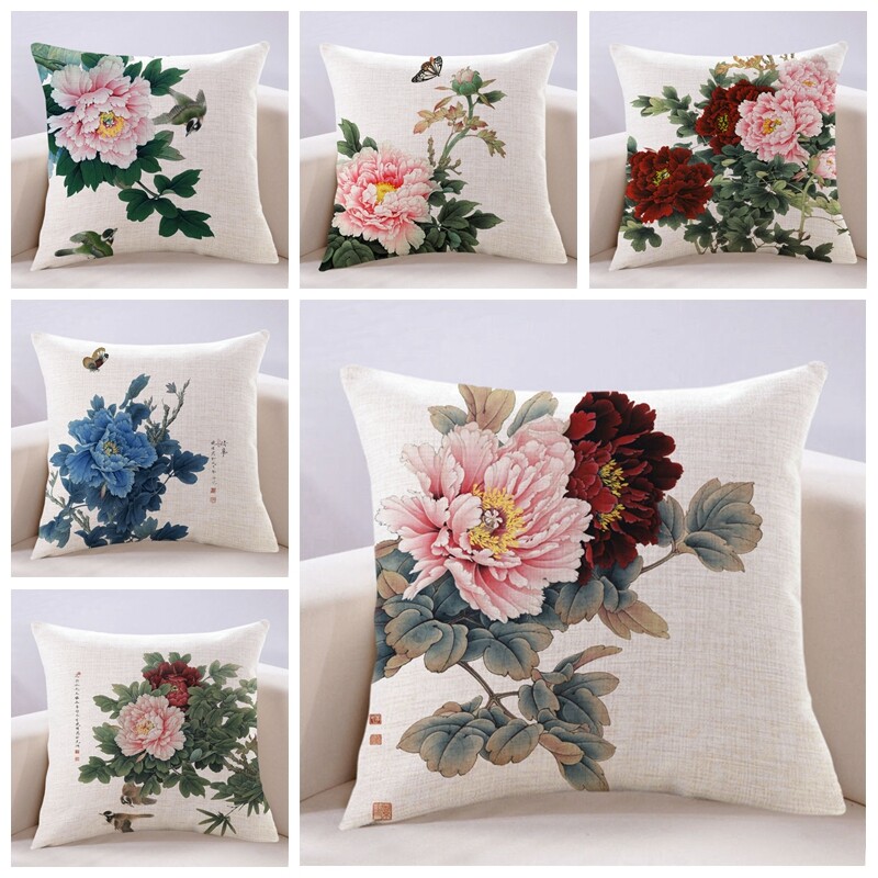 taie-doreiller-housse-coussin-18-x-18-en-coton-lin-fleurs-d-cor-canap-