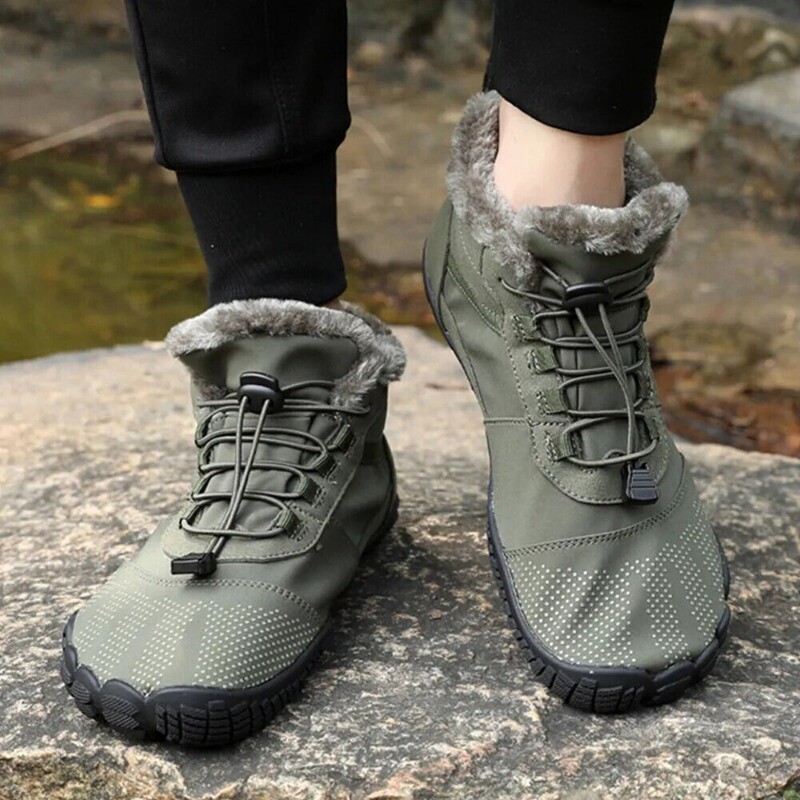 Winter Boots Snow Barefoot Casual Shoes Outdoor Work Shoes Warm Fur Ankle Shoes