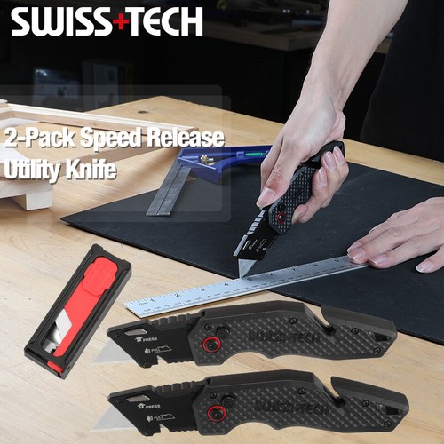 Set 2pcs Speed Release Quick Change Box Cutter