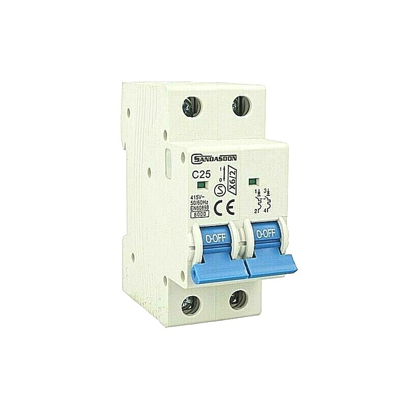 Interruttore Magnetotermico 2 Posti C25 25Amp 2M 2 Moduli Stotz SD-X6-2P-C25 uni