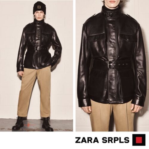 ZARA MEN SRPLS LEATHER JACKET SIZE M BLACK SHEEP LEATHER REF ZARA MEN SRPLS LEATHER JACKET SIZE M BLACK SHEEP LEATHER REF
