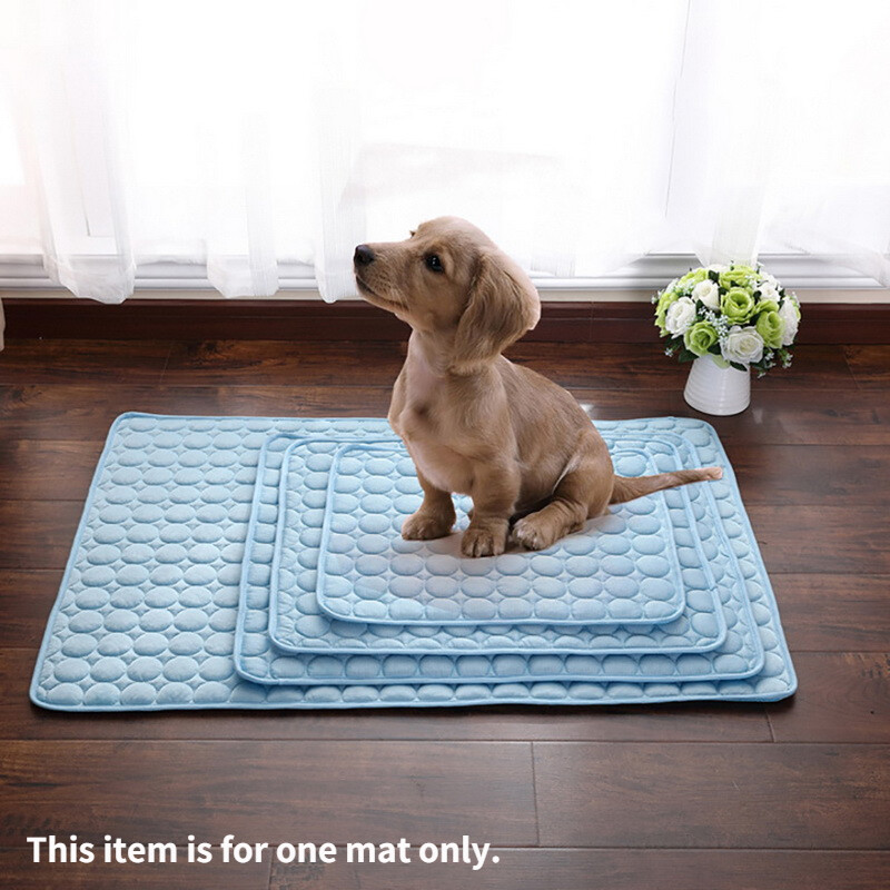 Dog Cooling Mat Ice Silk Fabric Pet Bed Pad Blanket for Small Medium Large Cats
