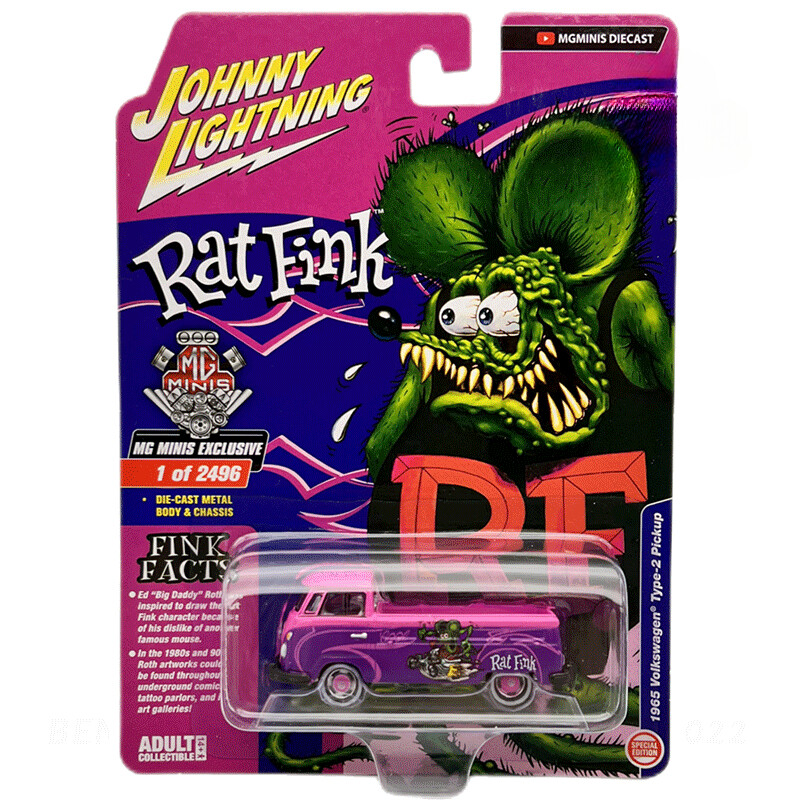 ジョニーライトニング Rat Fink 1965 Volkswagen Johnny lightning 1/64 1965 volkswagen Type 2 transporter rat